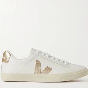 Veja white and gold sneakers